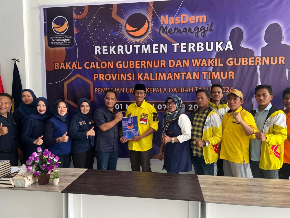 Maju di Pilgub Kaltim , Rudy Mas’ud dan Mahyudin Kembalikan Formulir Pendaftaran Cagub Ke NasDem