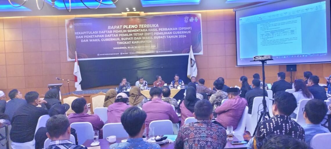 KPU Kukar Gelar Rapat Pleno Penetapan DPT untuk Pilkada 2024