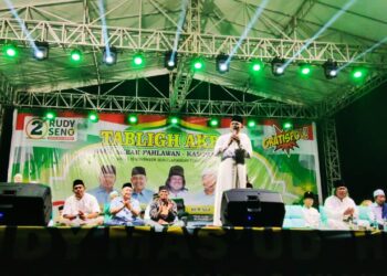 Cagub Rudy Mas’ud Gelar Tabligh Akbar Dihadiri Ribuan Jamaah 