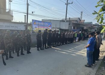 Polsek Samarinda Seberang Bersama TNI Gelar Apel dan Karya Bakti di Pasar Harapan Baru, Semarakkan HUT TNI ke-80