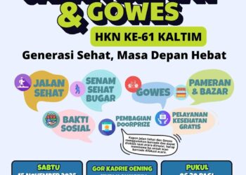 Dinkes Kaltim Gelar Kampanye Sehat HKN 2025, Targetkan 2.000 Peserta