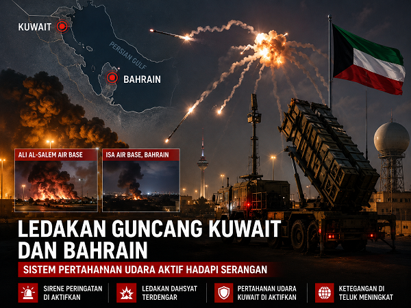 Kuwait dan Bahrain Dilaporkan Diguncang Ledakan, Otoritas Aktifkan Sistem Pertahanan dan Sirene Peringatan